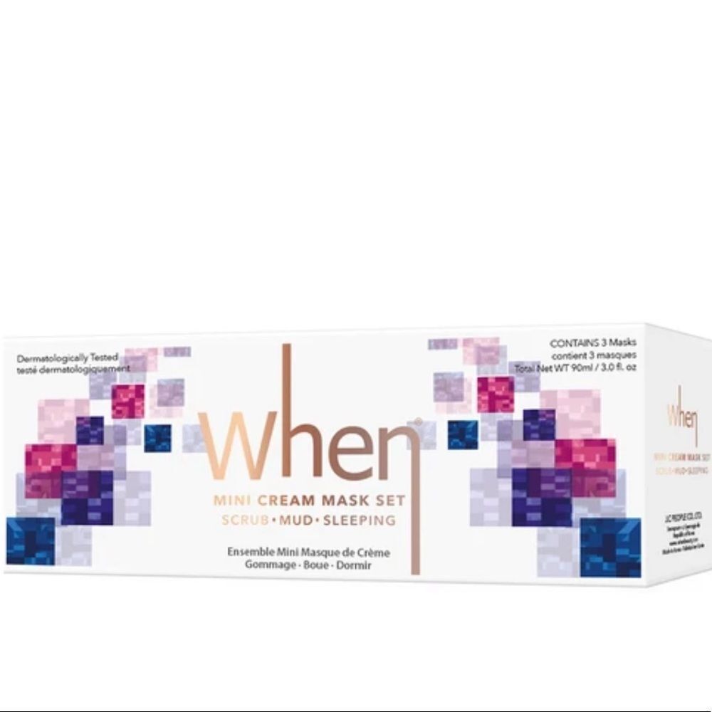 NIB When Beauty Mini Cream Mask Set (3 Masks)